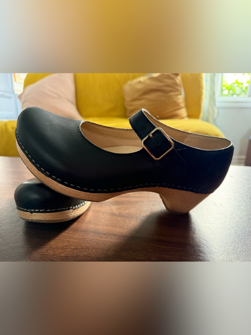 Black Mary Jane Clog Heels - Classic Women's Shoes
